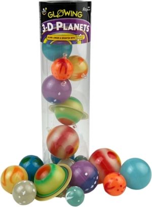 3-D Planets - in a Tube - Glow in the Dark