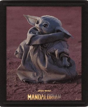 Star Wars: The Mandalorian (Grogu) 10 x 8" 3D Lenticular Poster (Framed)