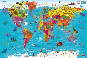 Collins ChildrenÔÇÖs World Wall Map - An Illustrated Poster for Your Wall