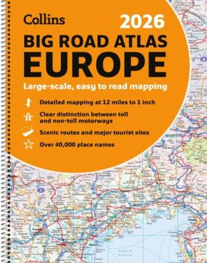 Collins Big Road Atlas Europe 2026 (A3 Spiral) - Clear, Easy-to-Read Mappin