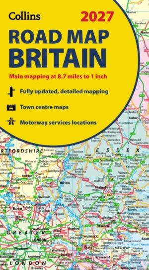 Collins Road Map of Britain 2027 (Folded Map) - Clear, Easy-to-Read Mapping