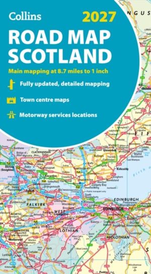 Collins Road Map of Scotland 2027 (Folded map) - Clear, Easy-to-Read Mappin