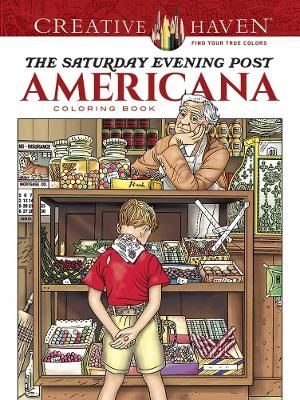 Creative haven the saturday evening post americana coloring book