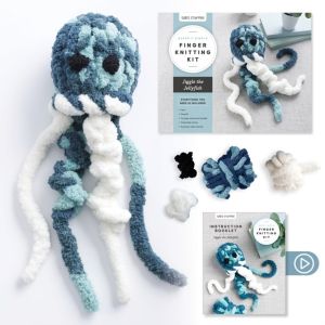 Super Simple Finger Knitting Kit Jiggle the Jellyfish - Everything You Need