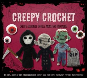 Creepy Crochet Kit - Create Adorable Ghouls, Monsters and More! Includes: 4