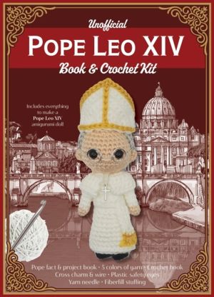 Unofficial Pope Leo XIV Book and Crochet Kit - Includes everything to make