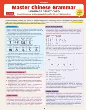 Chinese Grammar Language Study Card - Essential Grammar Points for AP and H