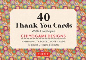 Chiyogami, 40 Thank You Cards with Envelopes - (4 1/2 x 3 inch blank cards