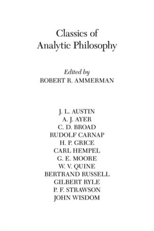 Classics of Analytic Philosophy