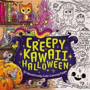 Creepy Kawaii Halloween - 50 Monstrously Cute Coloring Pages