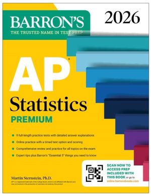 AP Statistics Premium, 2026: Prep Book with 9 Practice Tests + Comprehensiv
