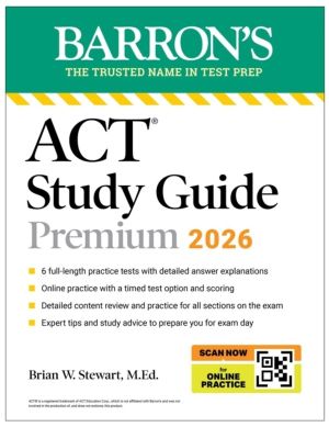 ACT Study Guide Premium, 2026: 6 Practice Tests + Comprehensive Review + On