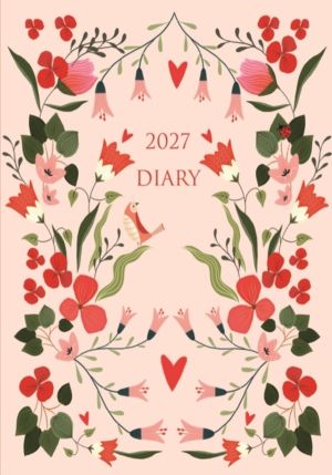 Fashion Diary Pink Bird Floral A6 D