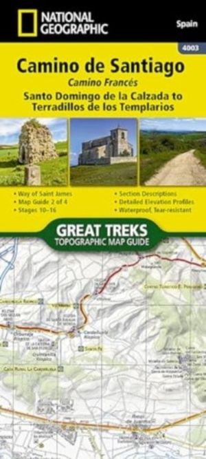 Camino de Santiago - Camino Frances Map 2 of 4 - Santo Domingo de la Calzad