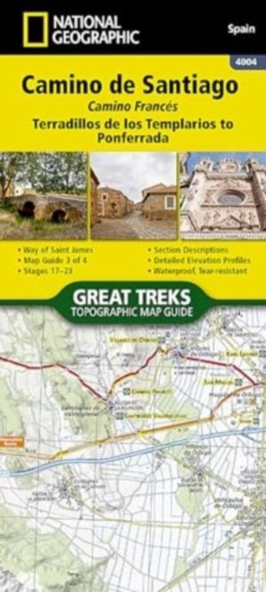 Camino de Santiago - Camino France Map 3 of 4 - Terradillos de los Templari