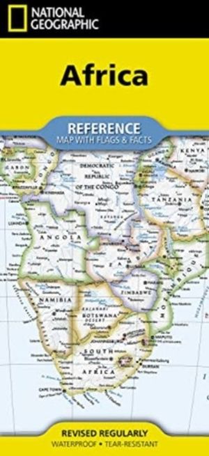 Africa Reference Map (folded) - folded with flags and facts