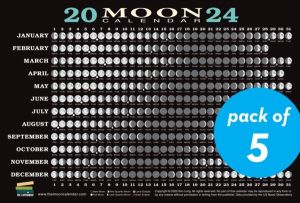 2024 Moon Calendar Card (5 pack) - Lunar Phases, Eclipses, and More!