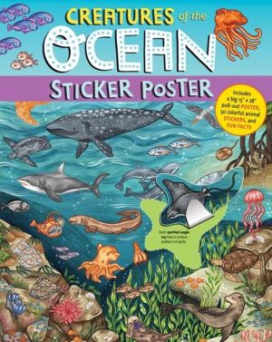 Creatures of the Ocean Sticker Poster - Includes a Big 15" x 28" Poster, 50