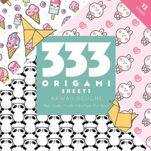333 Origami Sheets Kawaii Designs - High-Quality Double-Sided Paper Pack Bo