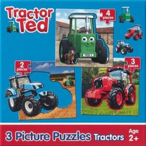 Tractor Ted 3 Picture Puzzles Tractors - Perfect first farming puzzle