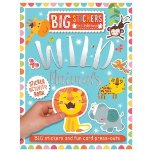 Big stickers for little hands: wild animals