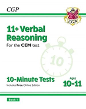 11+ CEM 10-Minute Tests: Verbal Reasoning - Ages 10-11 Book 1 (with Online