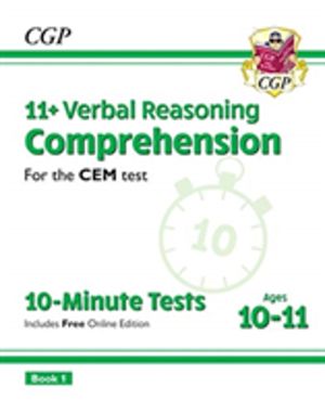 11+ CEM 10-Minute Tests: Comprehension - Ages 10-11 Book 1 (with Online Edi