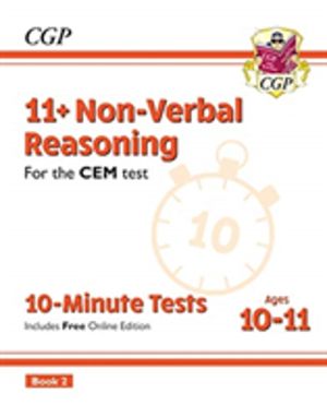 11+ CEM 10-Minute Tests: Non-Verbal Reasoning - Ages 10-11 Book 2 (with Onl