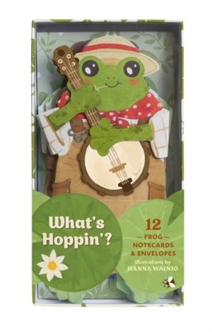 WhatÔÇÖs HoppinÔÇÖ? Notecards - 12 Frog Notecards & Envelopes