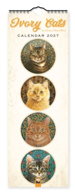 Ivory Cats Slim Calendar 2027 (Art Calendar)