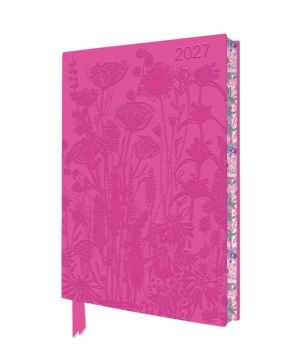Lucy Innes Williams: Pink Garden House 2027 Artisan Art Vegan Leather Diary