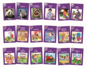 Core Purple Readers Complete Set (18 Books) - in Precursive Letters (Britis
