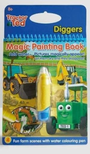 Tractor Ted Magic Painting Book - Diggers - Reusable Mess Free Children pai
