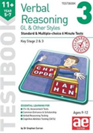 11+ Verbal Reasoning Year 5-7 GL & Other Styles Testbook 3 - Standard & Mul