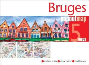 Bruges PopOut Map - Pocket size, pop-up map of Bruges