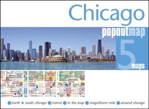 Chicago PopOut Map - Pocket size, pop up, city map of Chicago