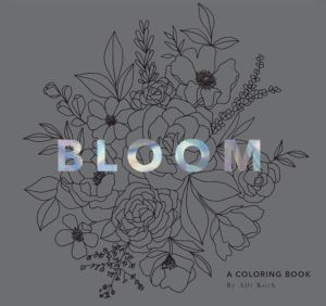 Bloom (Mini) - Pocket-Sized 5-Minute Floral Coloring Book for Kids, Teens,