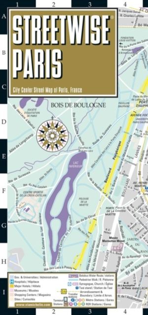 Streetwise Paris Map - Laminated City Center Street Map of Paris, France -