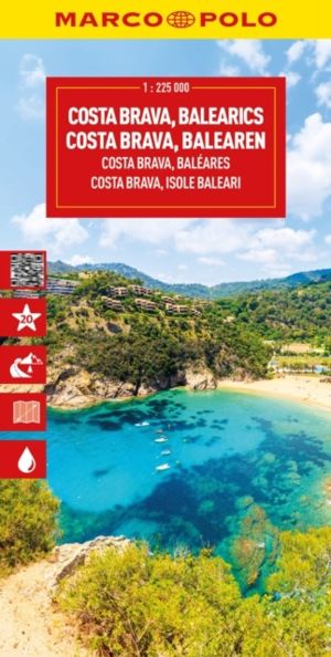Costa Brava Marco Polo Map - Includes East Pyrenees, Andorra, Perpignan, Ba