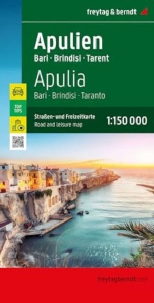 Apulia : Bari, Brindisi, Taranto - Road and Leisure Map