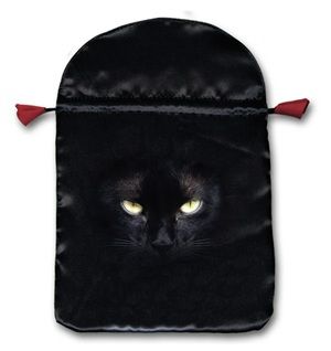 Printed satin "Black Cat"