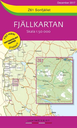 Z61 Sonfjället Fjällkartan : Skala 1:50 000
