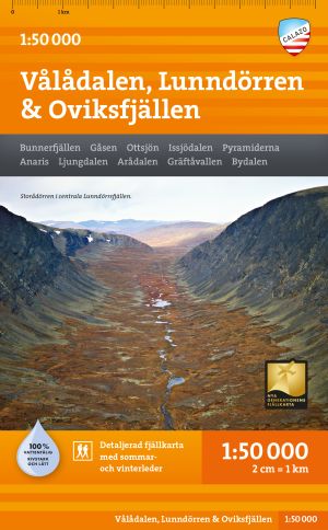 Vålådalen, Lunndörren & Oviksfjällen 1:50.000