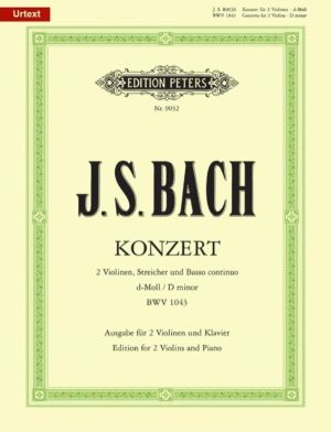 Concerto for 2 Violins in D Minor Bwv 1043 (Edition for 2 Violins and Piano