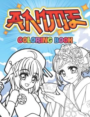 Anime Coloring book - 50 pages of beautiful characters to color