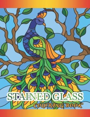Stained Glass Coloring Book - Fanciful Peacock Colouring Book Beautiful bir