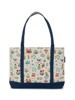 Books & Blooms Zippered Boat Tote